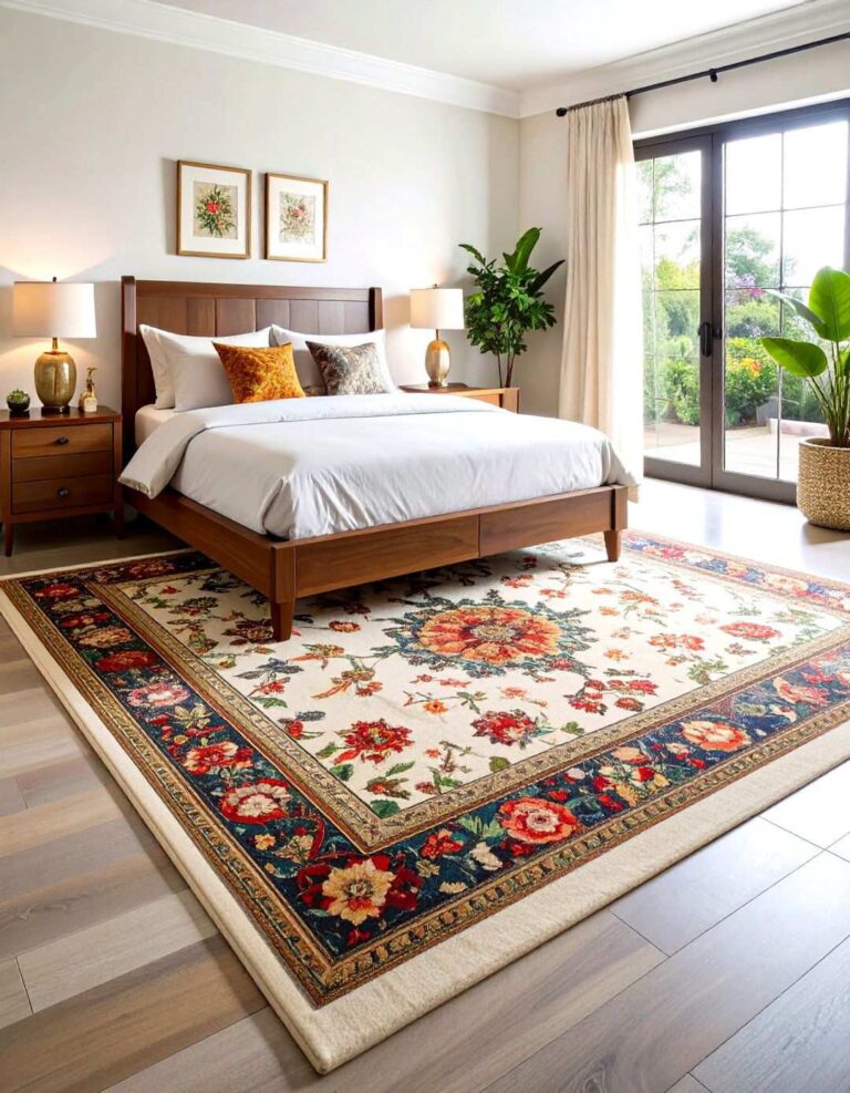 Under Bed Bedroom Rug Placement - 20 bedroom rug ideas