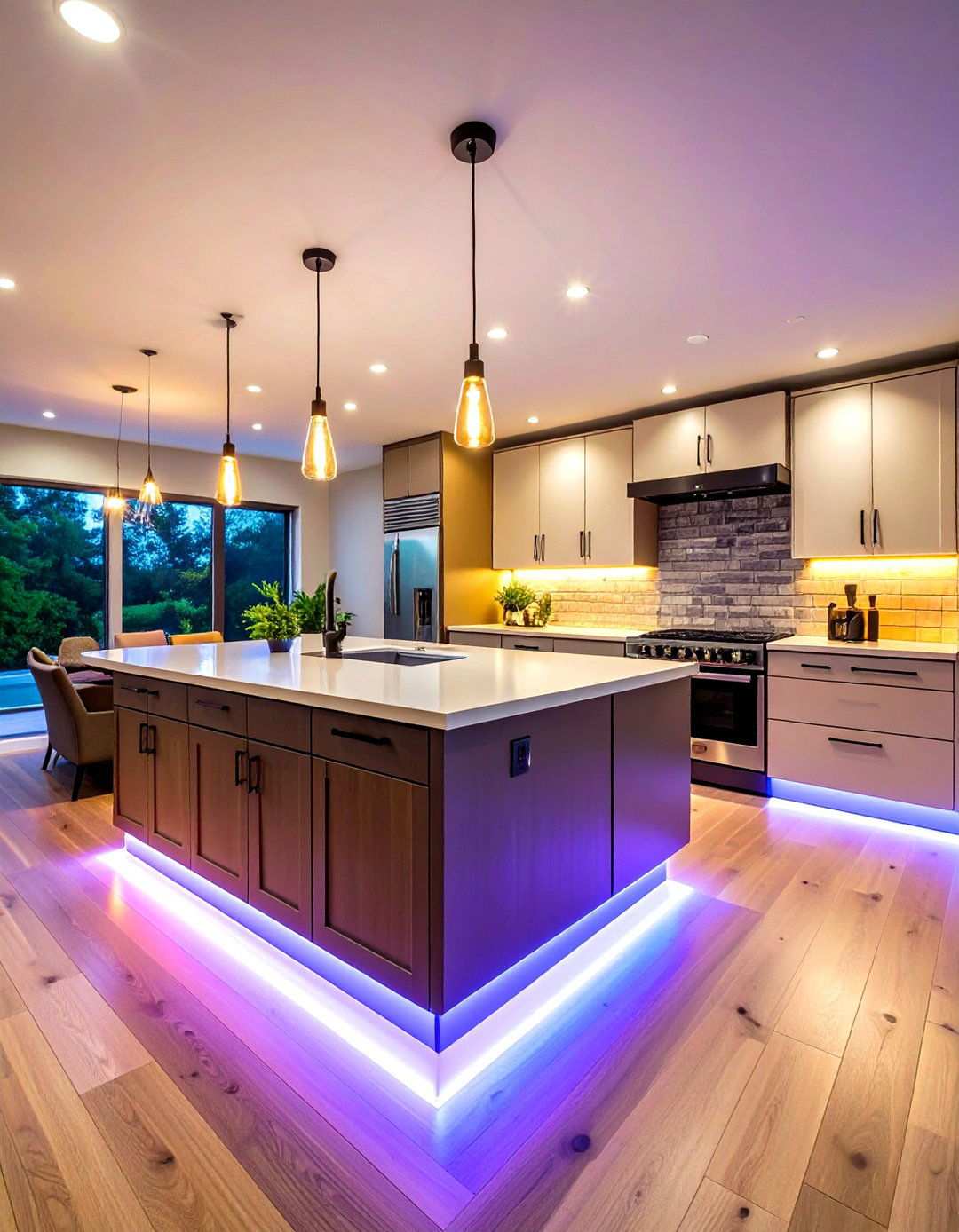 Under Cabinet LED Strip Basement Lighting - 20 Basement Lighting Ideas