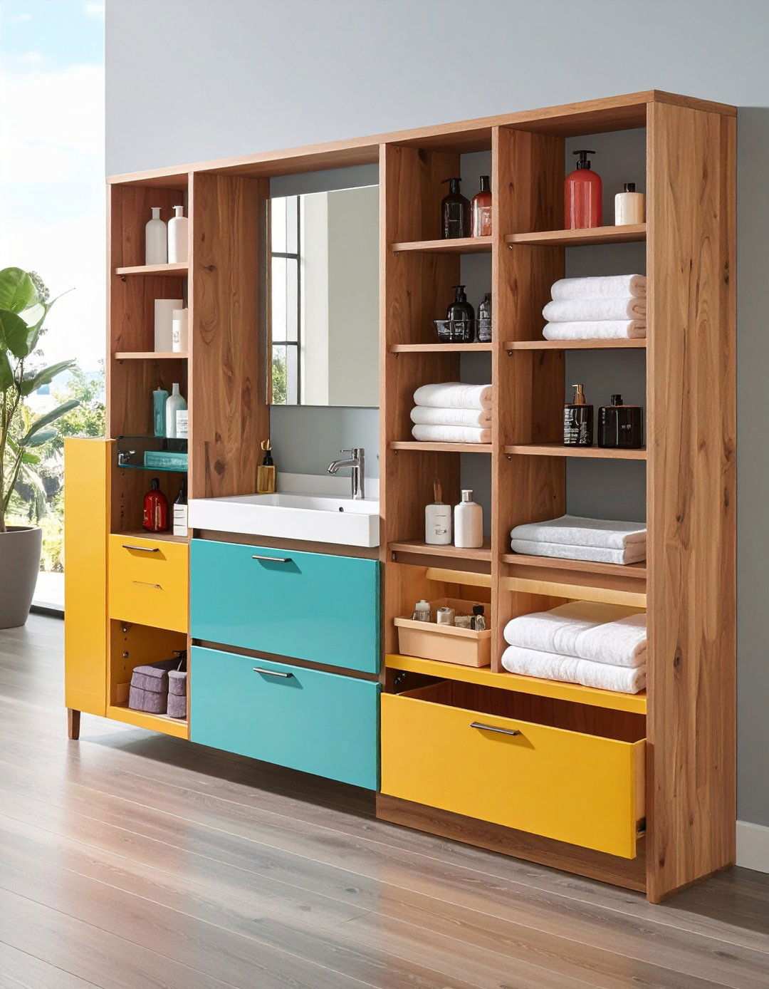 Under Sink Sliding Shelf Bathroom Cabinet - 20 Bathroom Cabinet Ideas