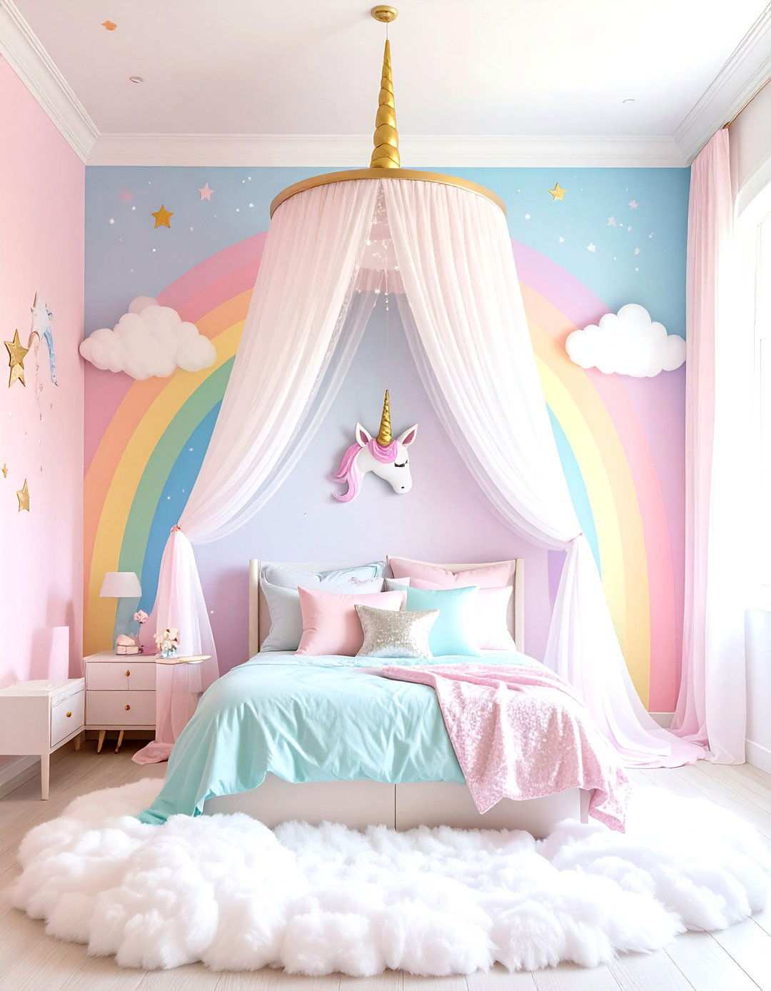 Unicorn Magic Kingdom Baby Girl Nursery - 20 Baby Girl Nursery Ideas