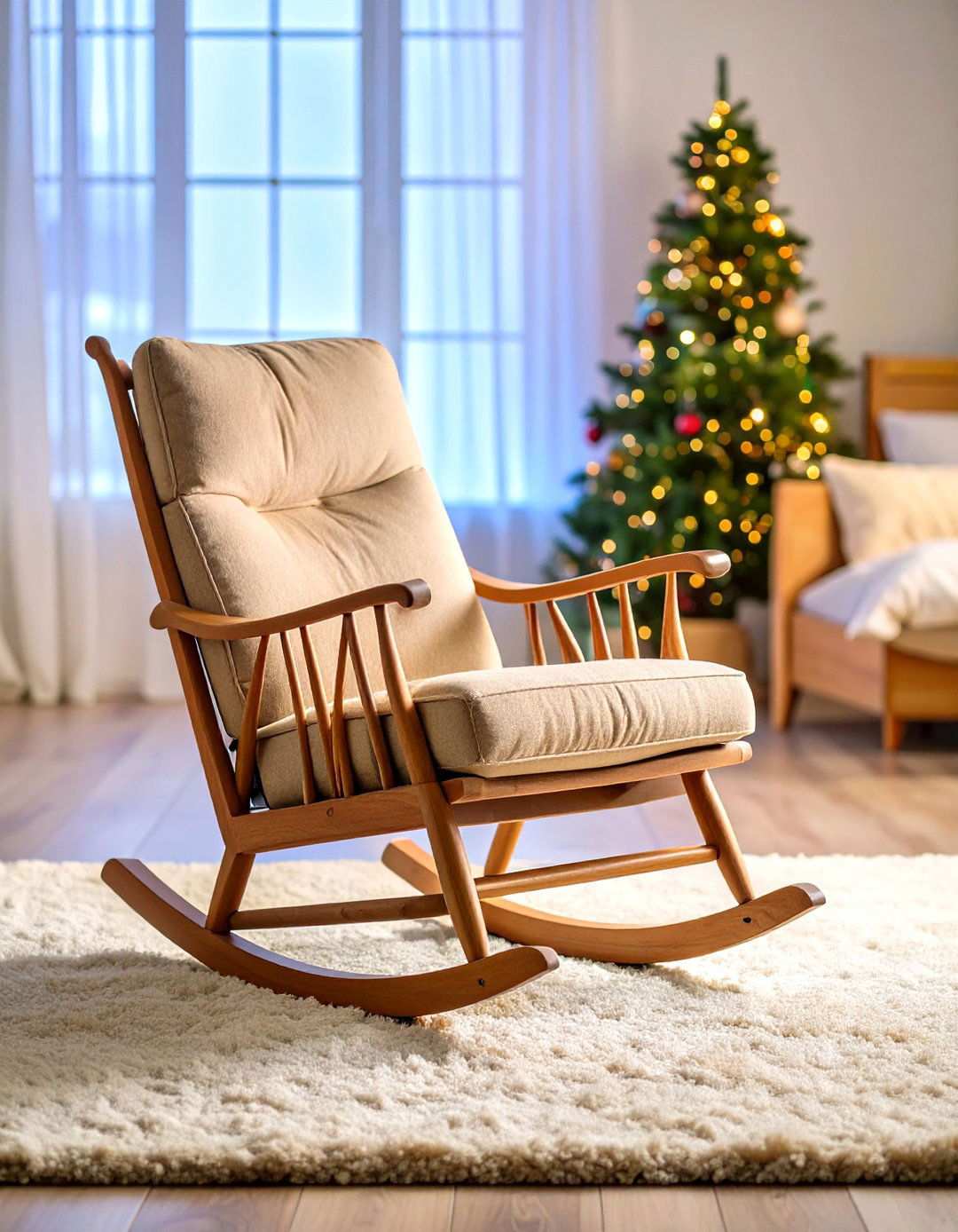 Upholstered Rocking Bedroom Chair for Gentle Motion - 20 Bedroom Chair Ideas