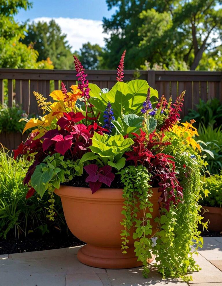 Use Gorgeous Foliage to Elevate Your Potted Plant Arrangement - 20 Potted Plant Arrangement Ideas