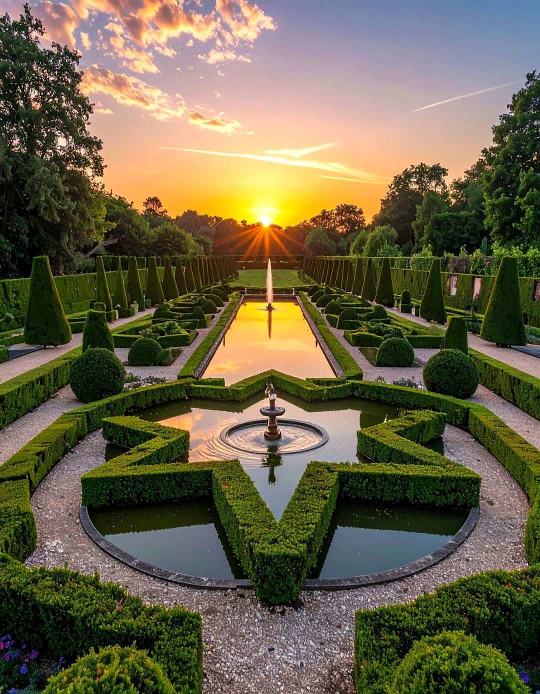 Versailles Grand Canal and Sculpted Parterres - 20 Beautiful Gardens