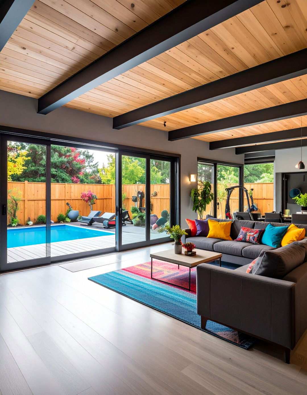 Versatile Garage Conversion Expands a Black Man Cave - 20 Black Man Cave Ideas