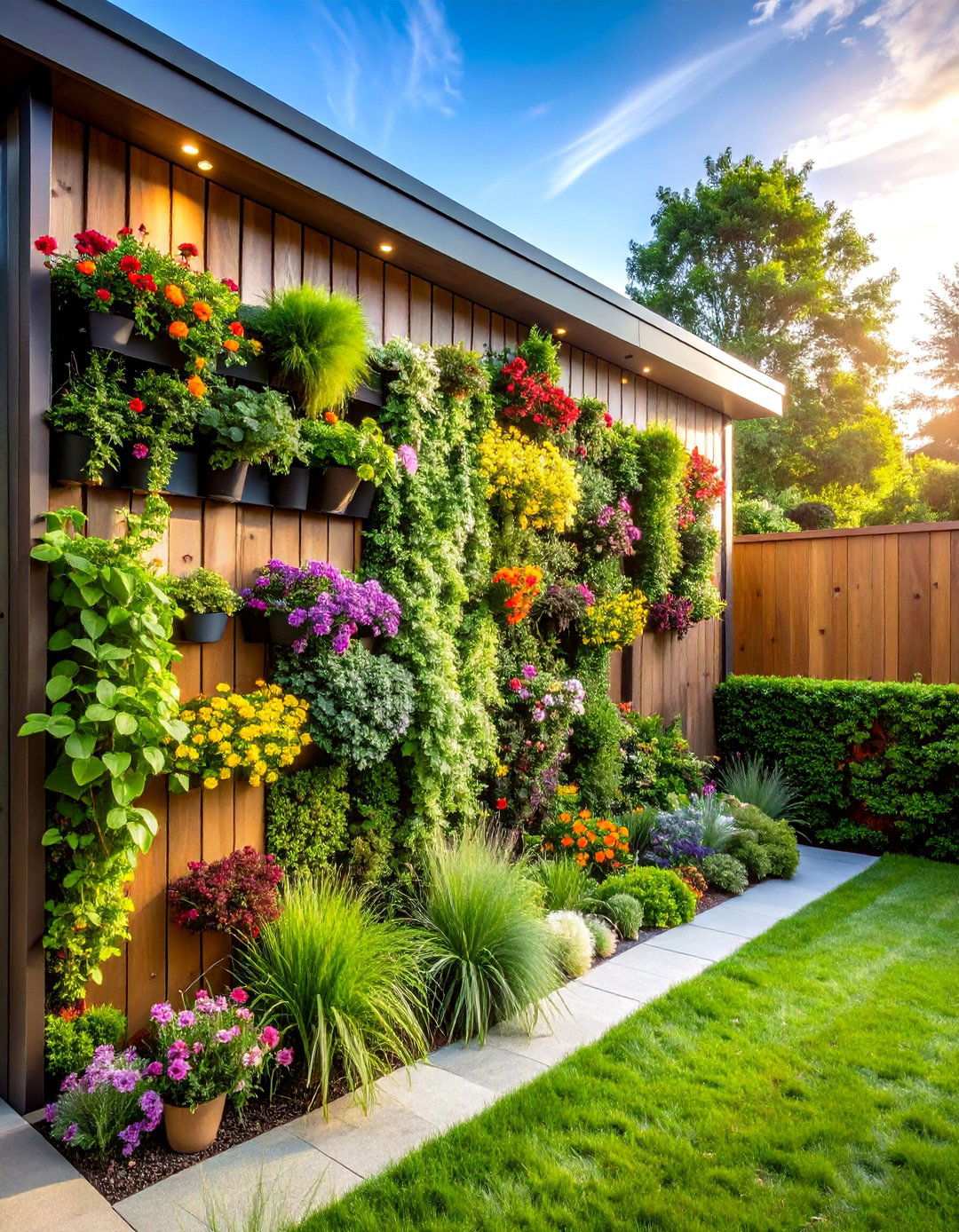 Vertical Garden Solutions for Hot Tub Privacy Walls - 20 Backyard Hot Tub Privacy Ideas