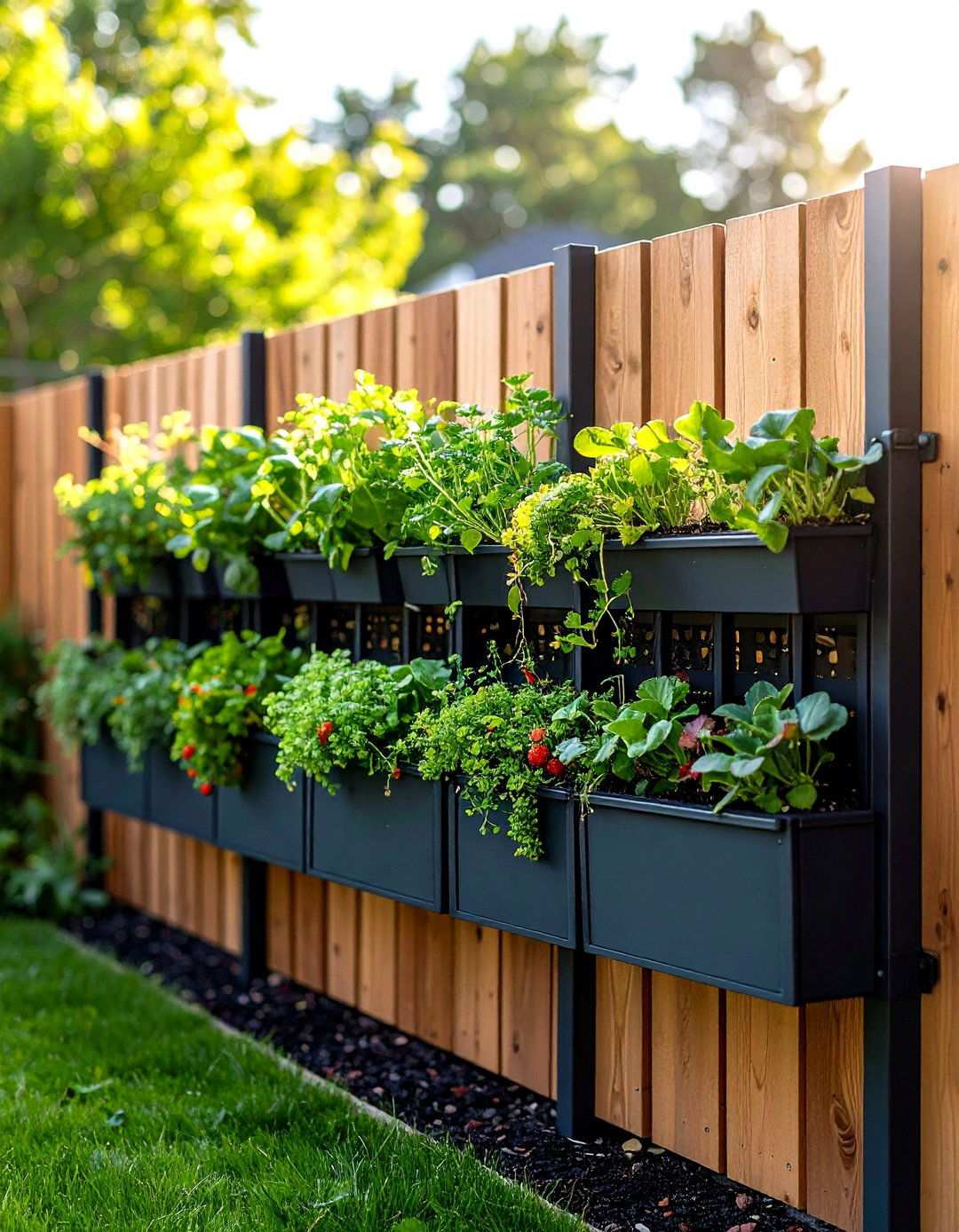 Vertical Garden Wall Greens the Backyard Oasis - 20 Backyard Oasis Ideas