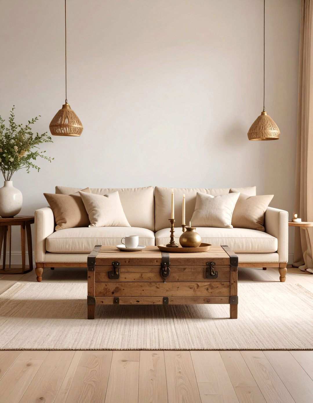 Vintage Finds Add Soul to a Beige Living Room - 20 Beige Living Room Ideas