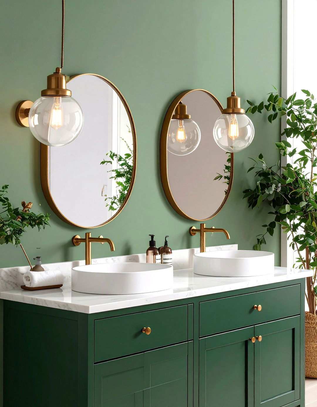 Vintage Globe Sconces to Add Warmth to Bathroom Lighting - 20 Bathroom Lighting Ideas Over Mirror
