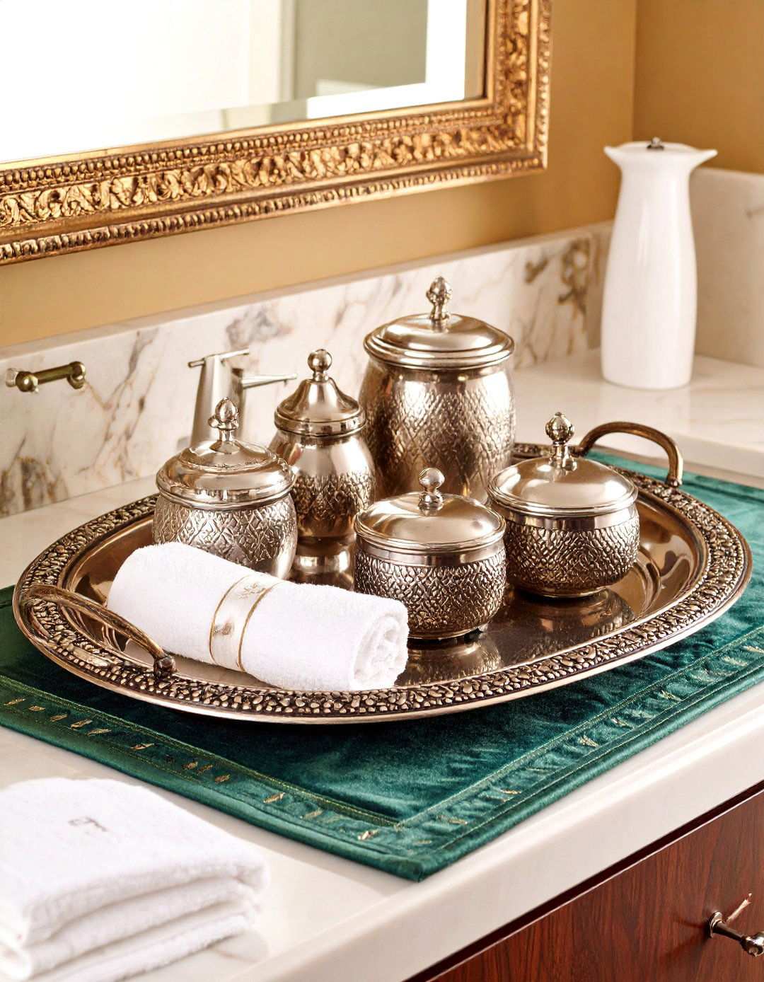 Vintage Silver Bathroom Tray - 20 Bathroom Tray Ideas