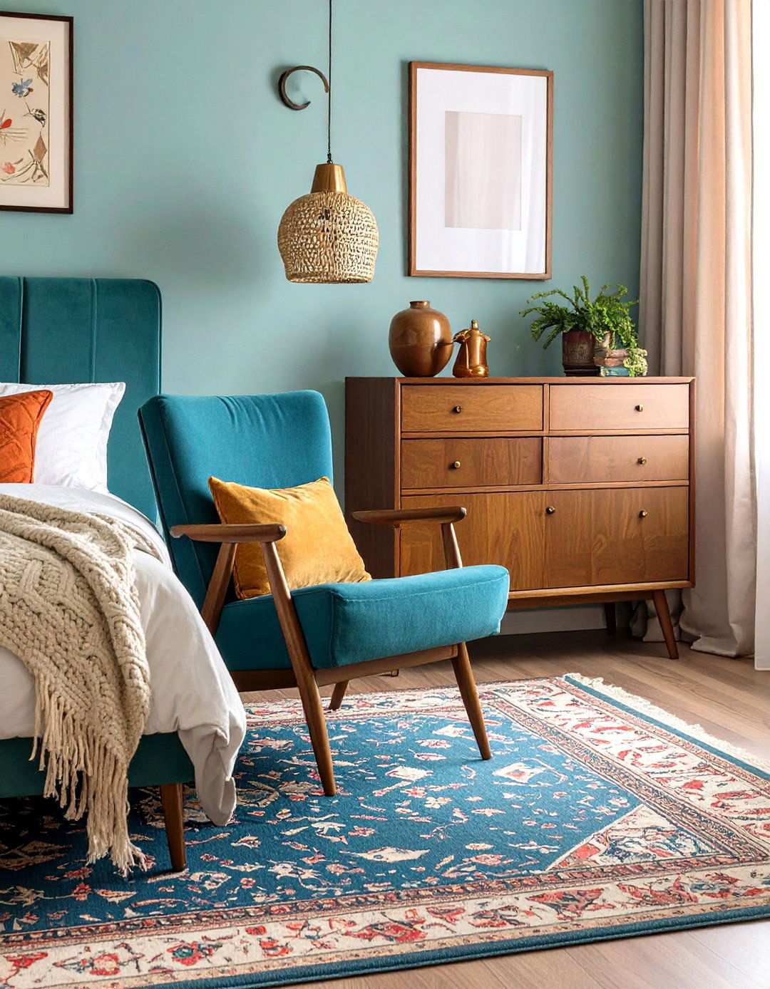 Vintage Statement Pieces Add Story to a Bachelor Room - 20 Bachelor Room Ideas