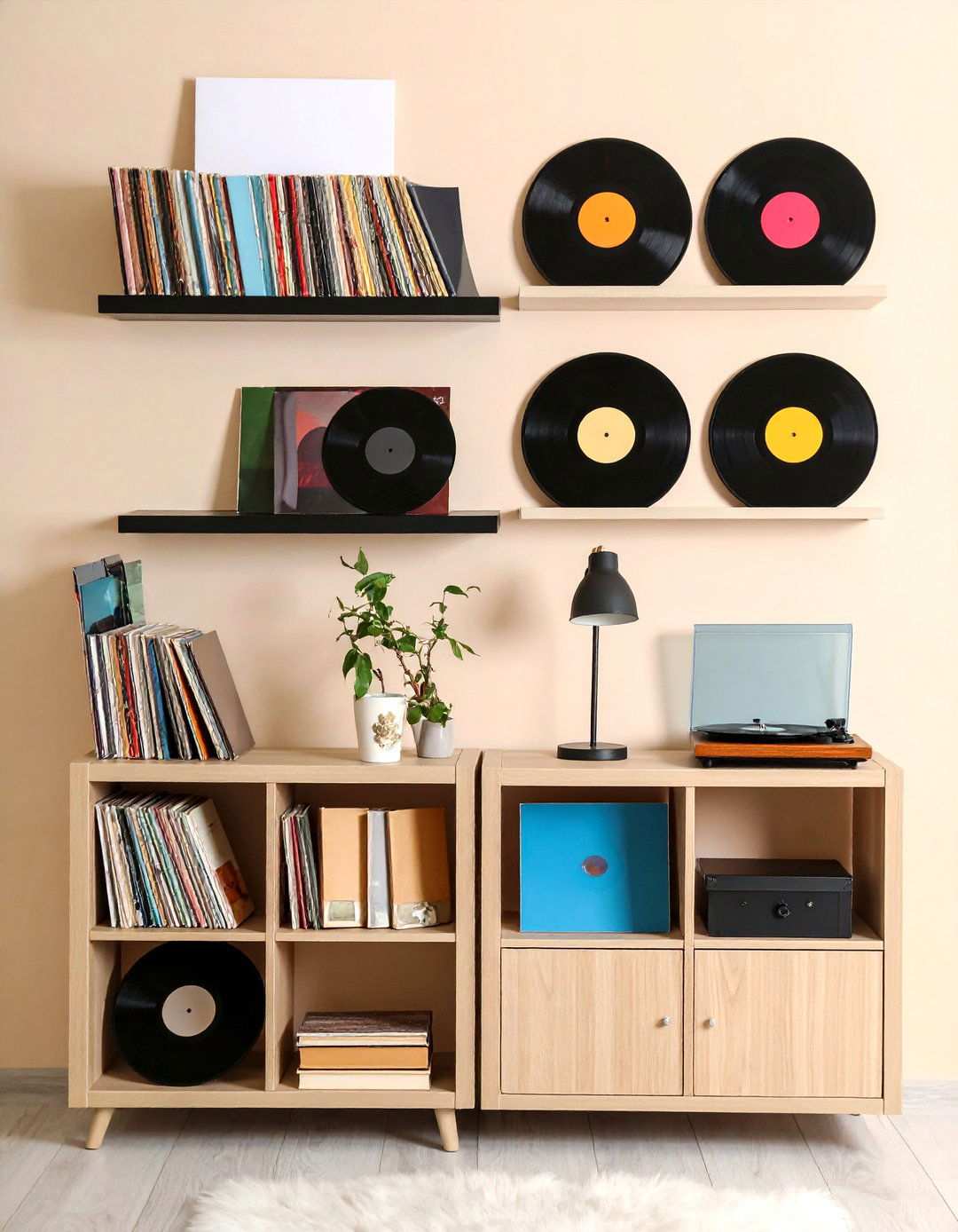 Vinyl Record s Bedroom Wall Art - 20 60s Bedroom Ideas
