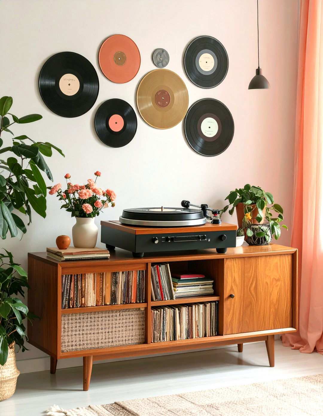 Vinyl Records and Music Focused Living Room Areas - 20 70s Living Room Ideas