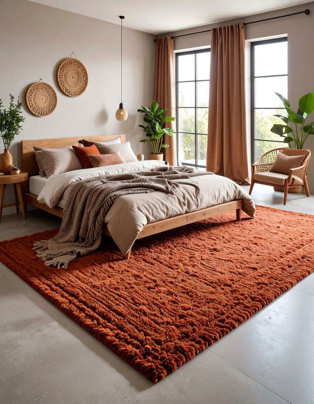 Warm Colour Carpet for Energy Efficiency - 20 Bedroom Carpet Ideas