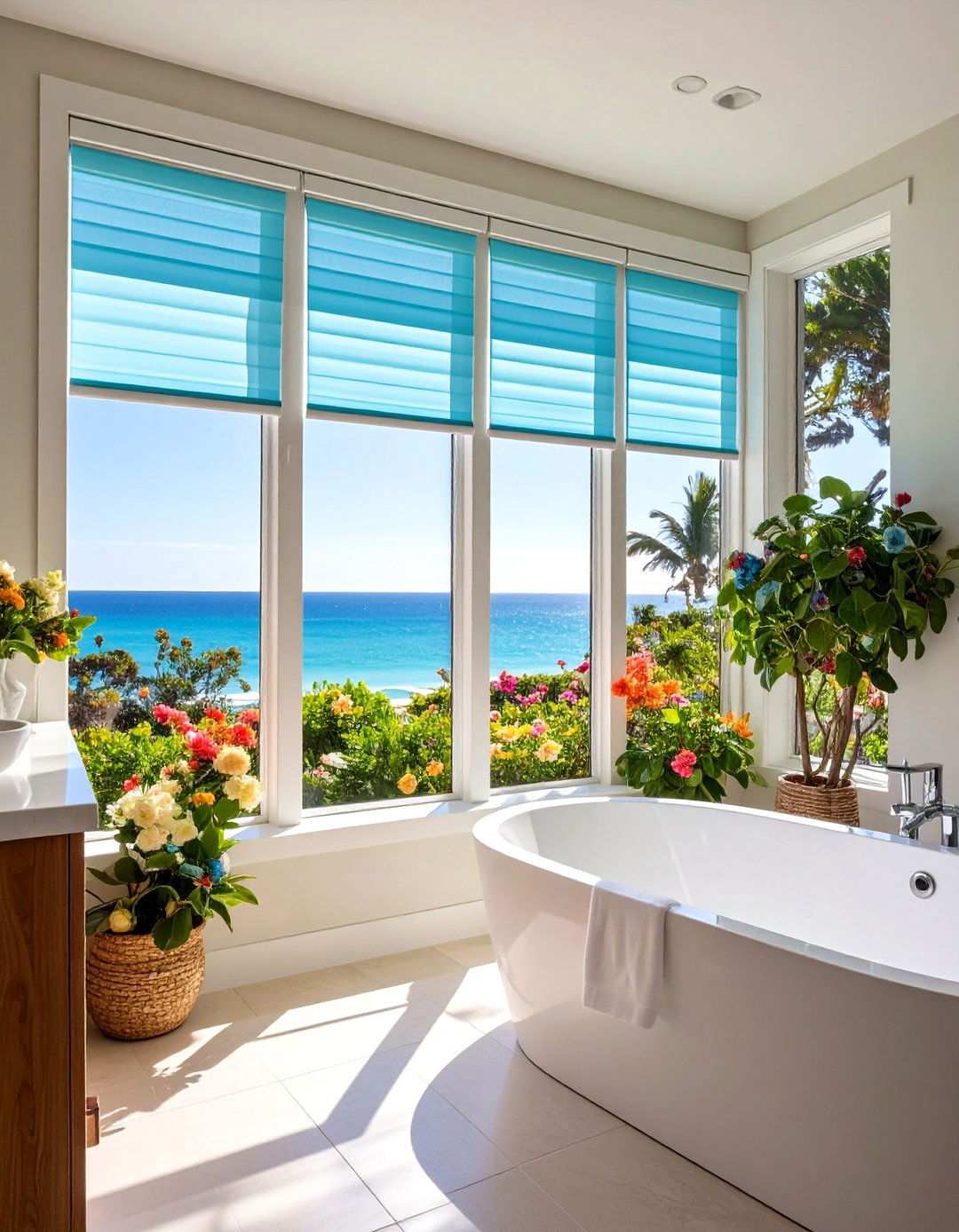 Waterproof Cellular Shades Double as Insulation - 20 Bathroom Window Treatment Ideas
