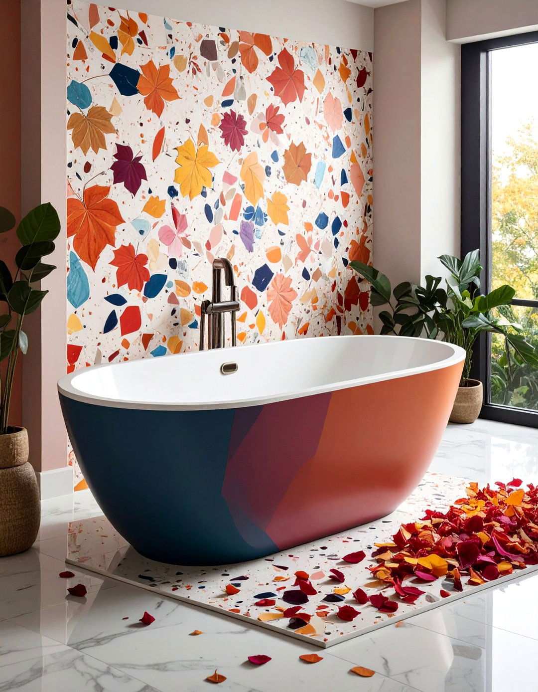 Waterproof Wallpaper Bathtub Surround Quick Change - 20 Bathtub Surround Ideas