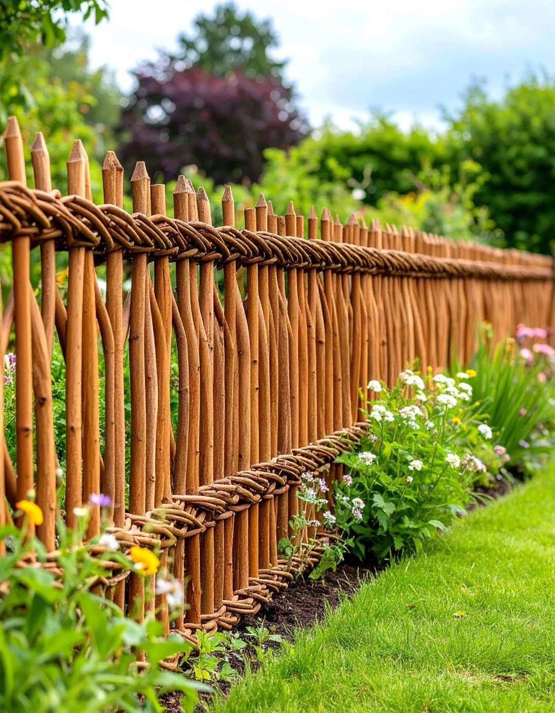 Wattle Fence - 20 Vegetable Garden Fence Ideas