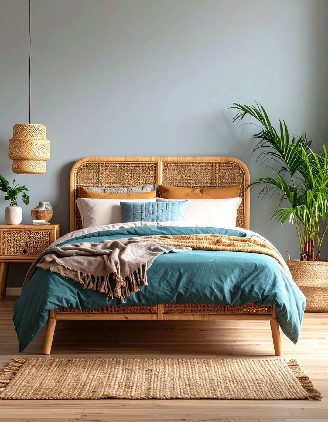 Wicker and Rattan Touches - 20 90s Bedroom Decor Ideas