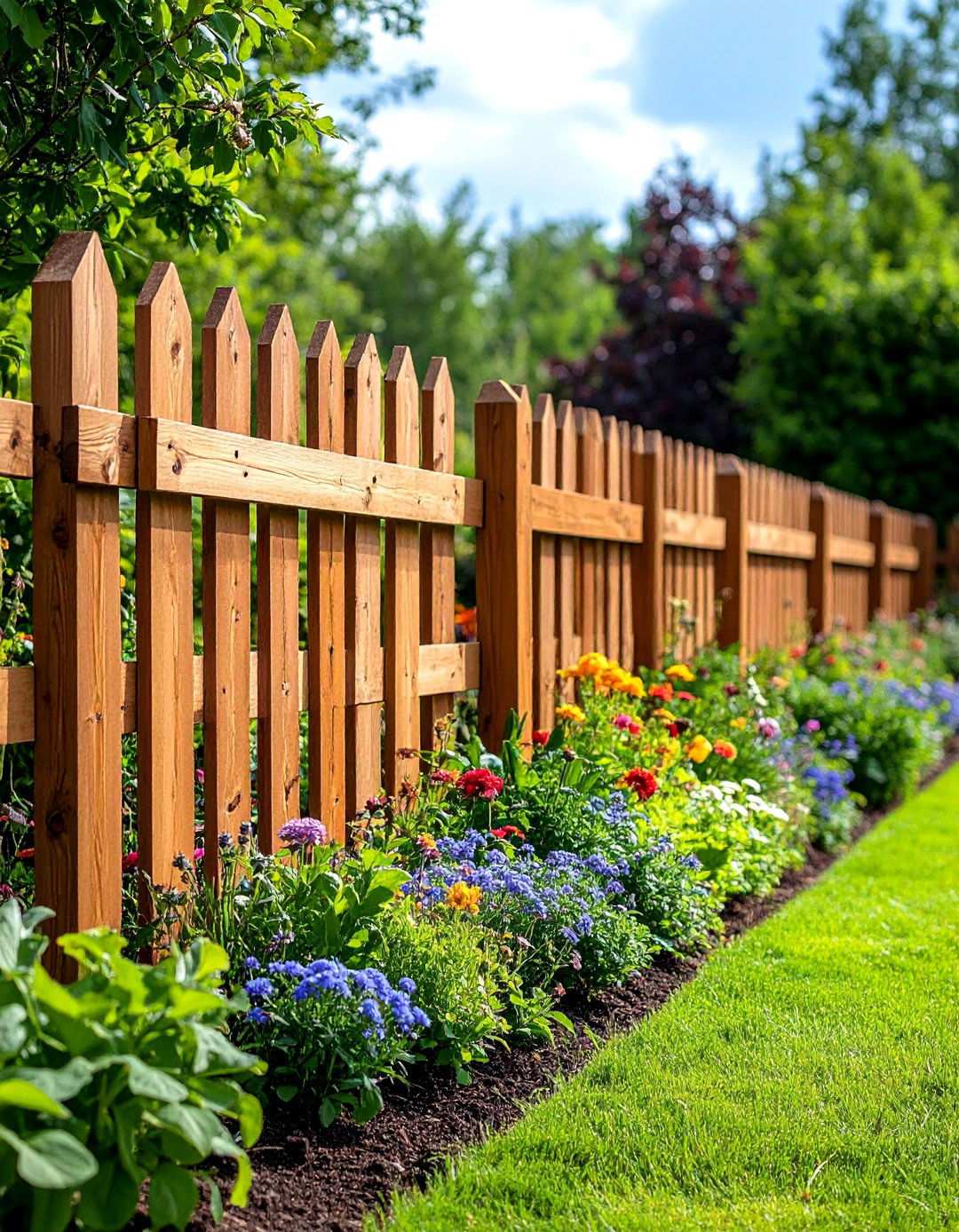Wooden Post and Rail Fence - 20 Vegetable Garden Fence Ideas