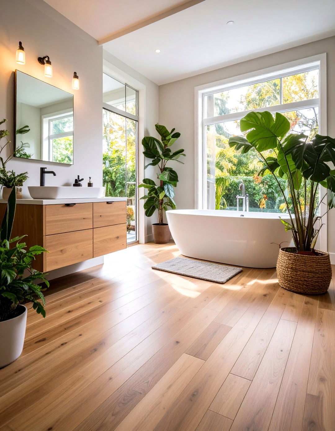 WPC Waterproof Vinyl Bathroom Flooring - 20 Bathroom Flooring Ideas