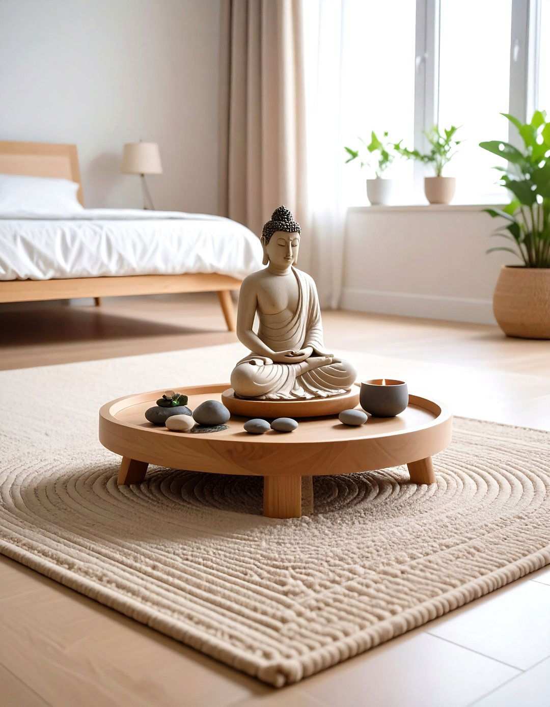 Zen Garden Bedroom Meditation Corner - 20 Asian Bedroom Ideas